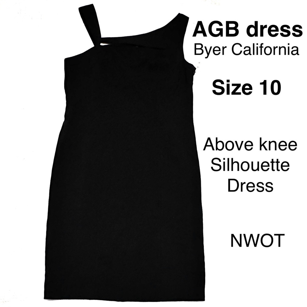 AGB Black Silhouette Dress Above Knee